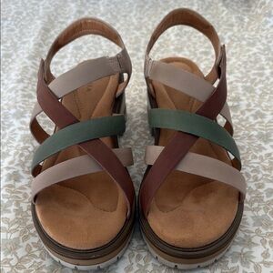 Women's Multi-Color Strappy Heeled Sandals